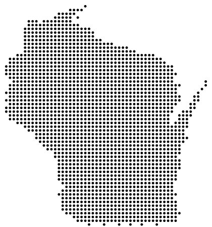 Dotted Wisconsin – US State Map