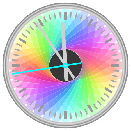 Colorful Watch with Silver Gradient