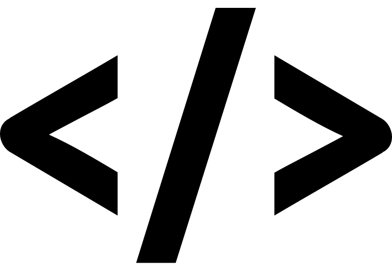 Source Code Icon with Long Slash