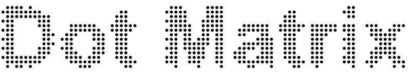 Dot Matrix Low Resolution – Font Illustration