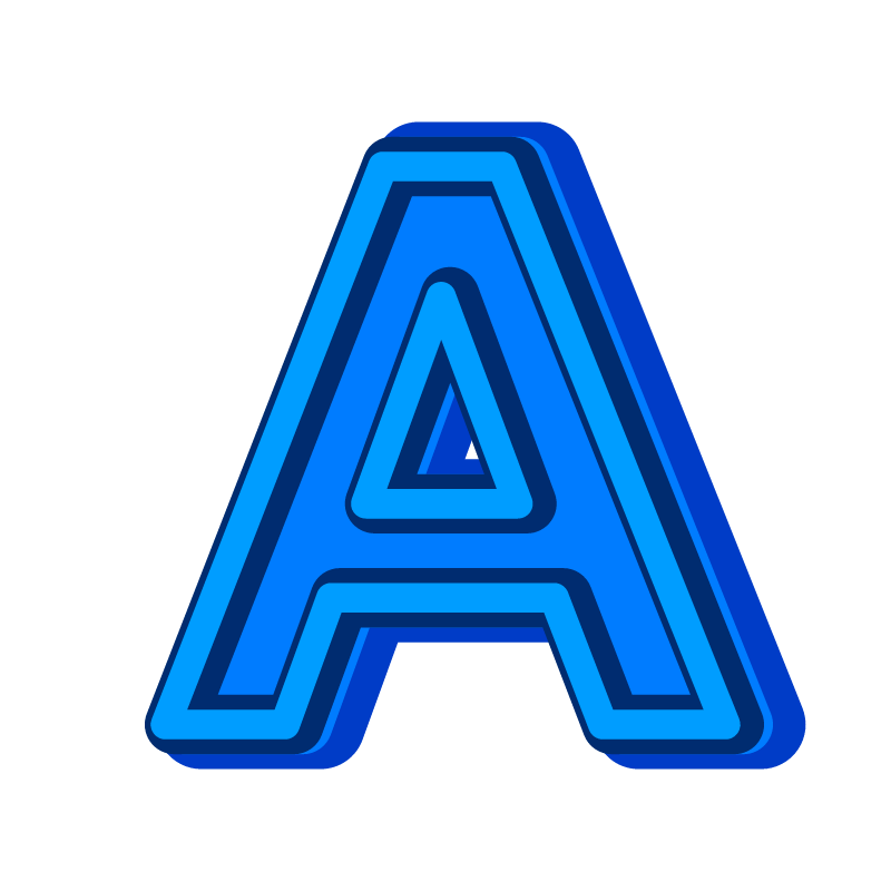 Blue Letter A