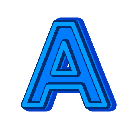 Blue Letter A