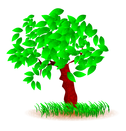Tree with Leaves Using Scatter Tool