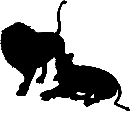Lions Silhouette