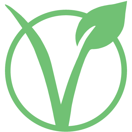 Large Light Green Vegan V with Circle