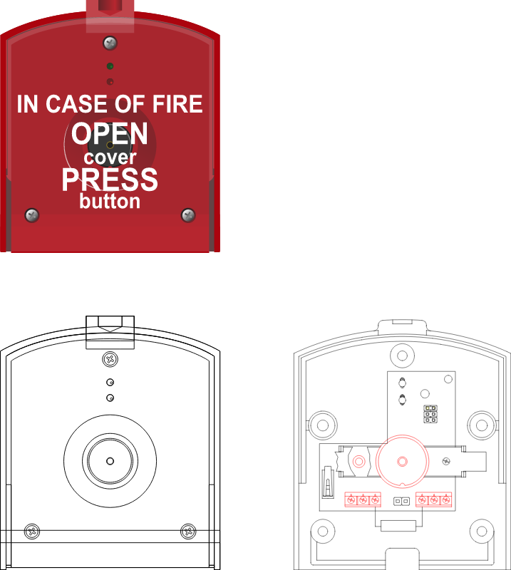 Manual Fire Alarm Activator ENG by Rones – With English Text