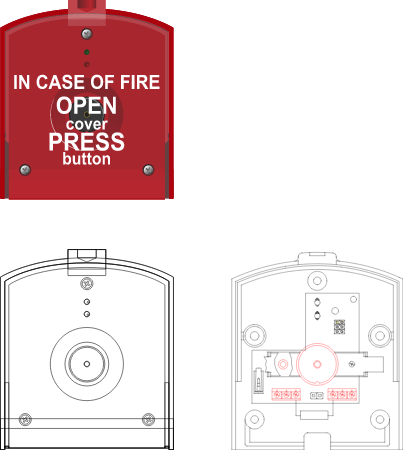 Manual Fire Alarm Activator ENG by Rones – With English Text