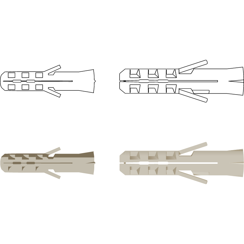 Nylon Plugs by Rones – Drywall Anchors
