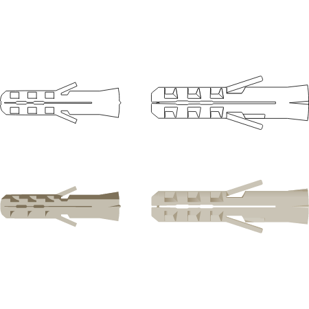 Nylon Plugs by Rones – Drywall Anchors