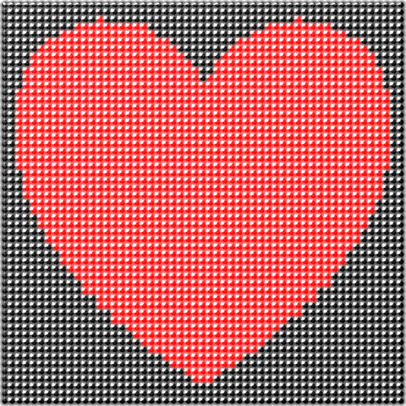 Red Heart Filtered – Shiny Effect