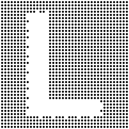 Dotted Capital L Inverted – Minimal Font