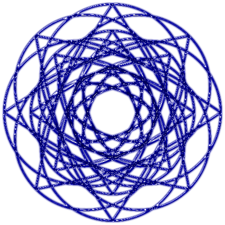 Blue Star–Shaped Skein – Spiral Knotwork
