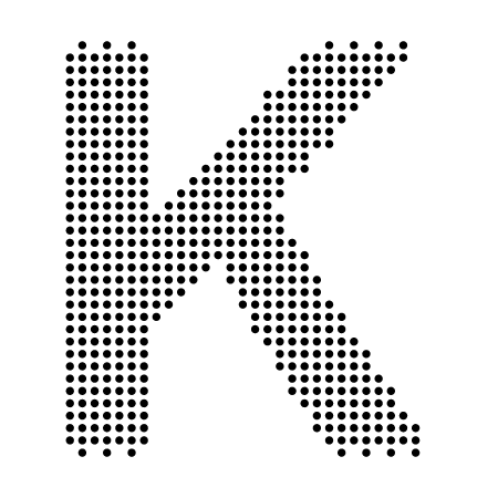 Dotted Capital K – Geometric Font