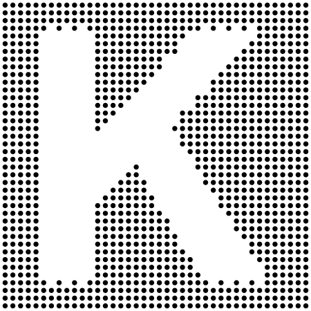 Dotted Capital K Inverted