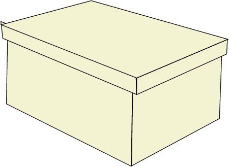 Shoebox / Records Box Icon (Cartoon Style)