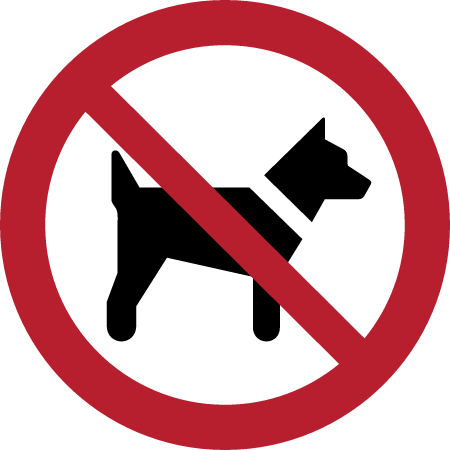 No Dogs Sign - ISO 7010