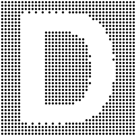 Dotted Capital D Inverted – Stylized Font