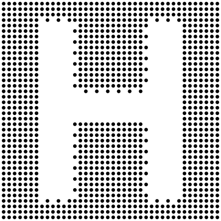 Dotted Capital H Inverted – Glyph Pattern