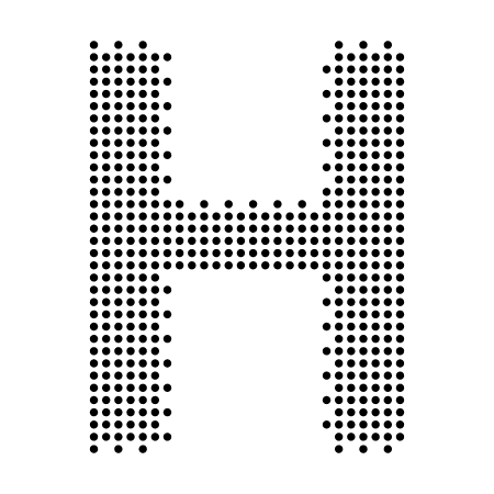 Dotted Capital H – Simple Dotted H