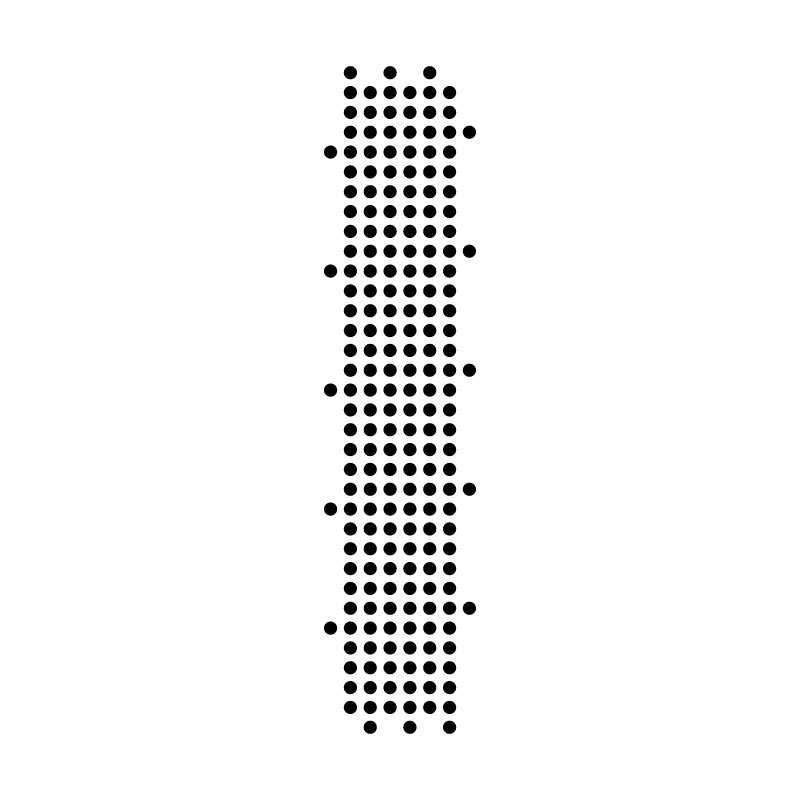 Dotted Capital I – Straight Dotted Line