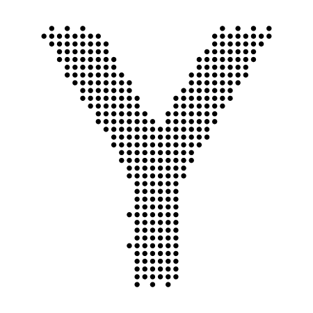 Dotted Capital Y – Dot Grid Font