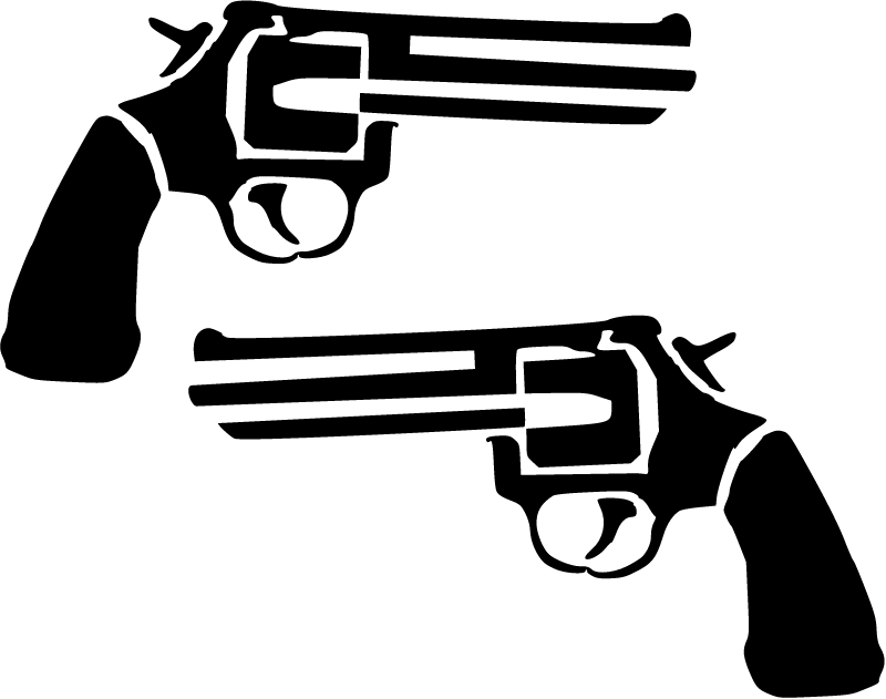Dual Revolvers Silhouette