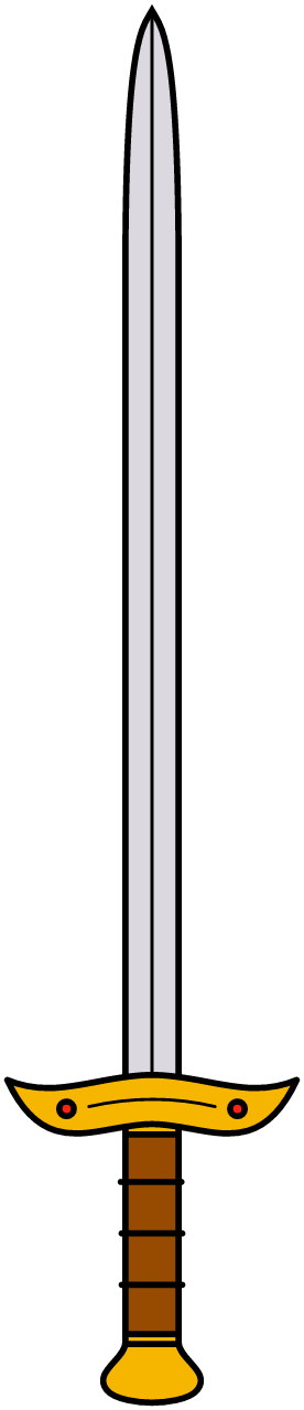 Cartoon Sword - Inkscape Drawing