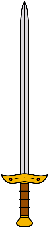 Cartoon Sword - Inkscape Drawing