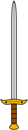 Cartoon Sword - Inkscape Drawing
