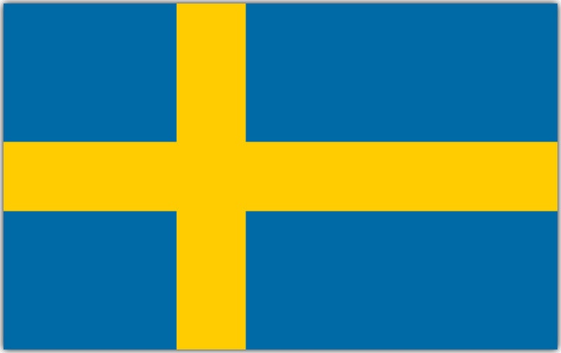 Swedish Flag with Shadow