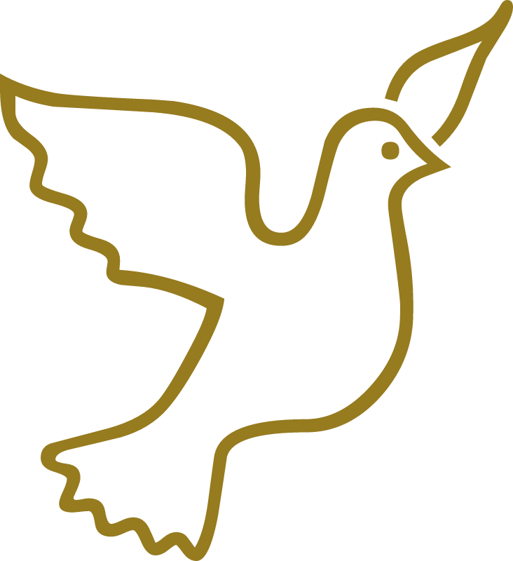 Golden Dove Outline