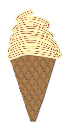Italian Ice Cream - Vanilla and Strawberry