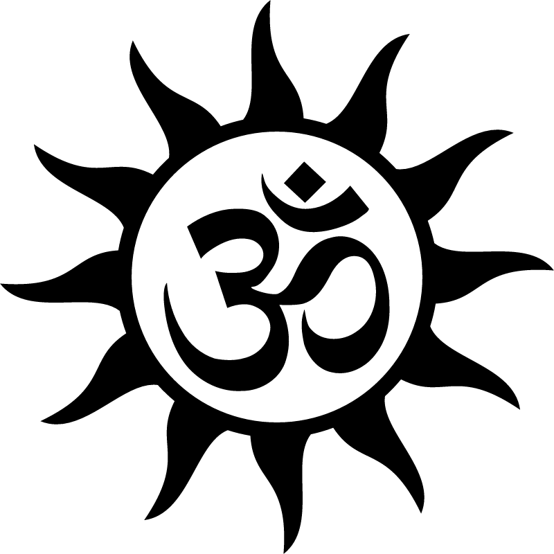 Om Symbol Inside the Sun
