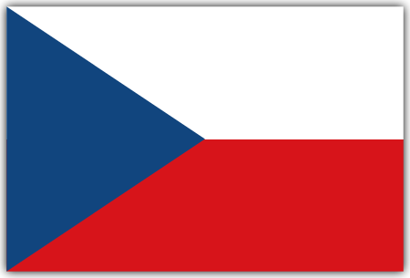Czech Republic Flag with Shadow