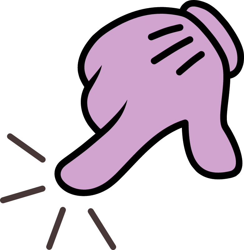 Clicking Finger Icon (Color Hand / Glove)