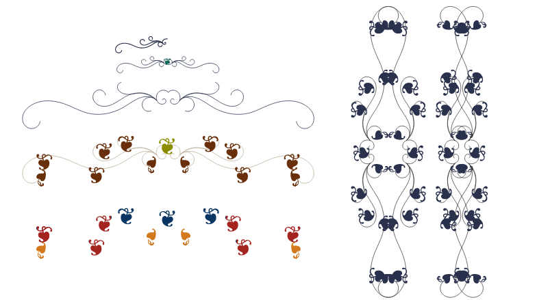 Arabesque with Fleurons - Floral Glyphs