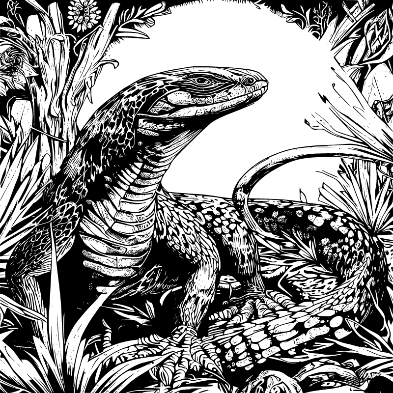 Lizard in Grass