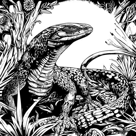 Lizard in Grass