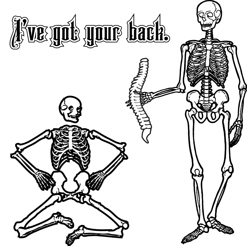 Humorous Spine Image – Skeleton Pun