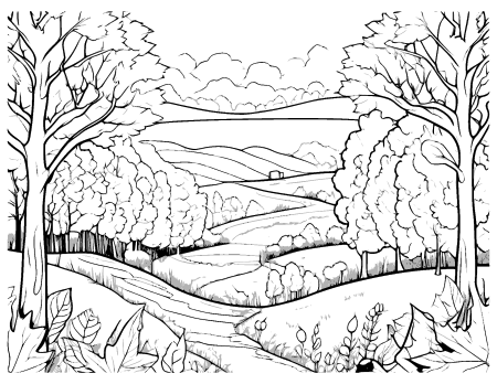 Coloring Page for Autumn