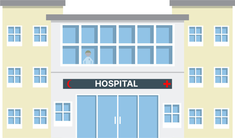 Flat Icon - Hospital