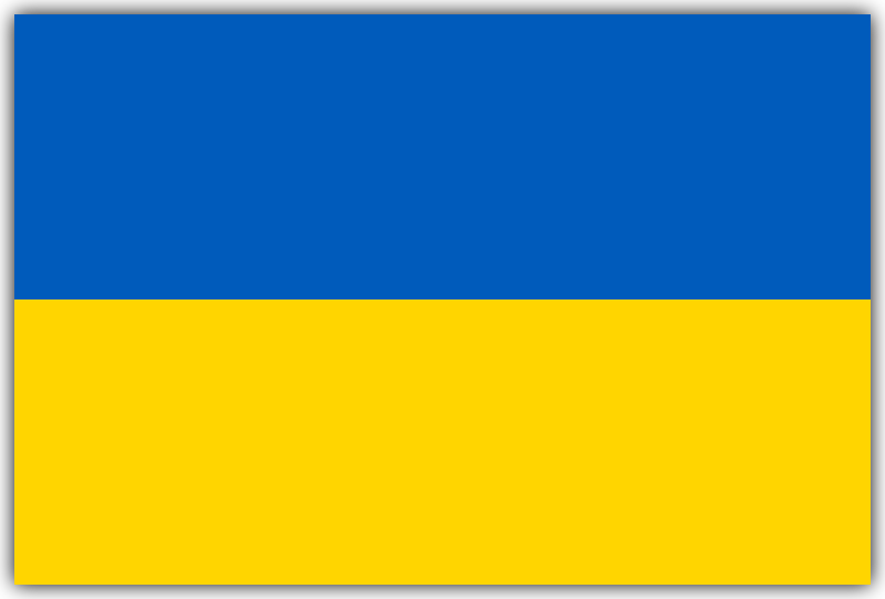 Ukrainian Flag with Shadow