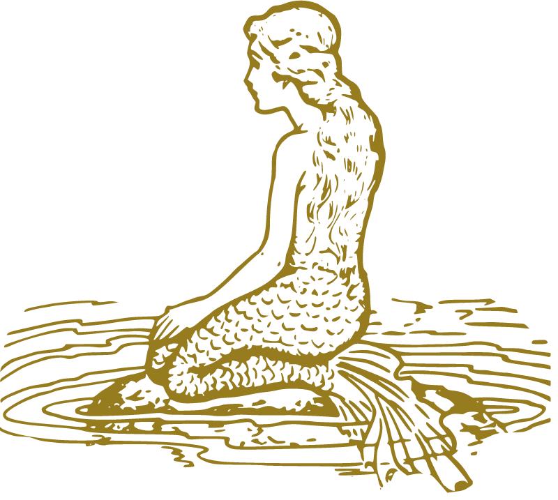 Golden Mermaid - Lilypond Vector