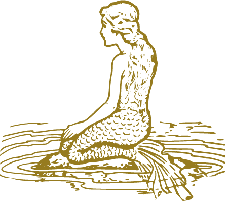 Golden Mermaid - Lilypond Vector
