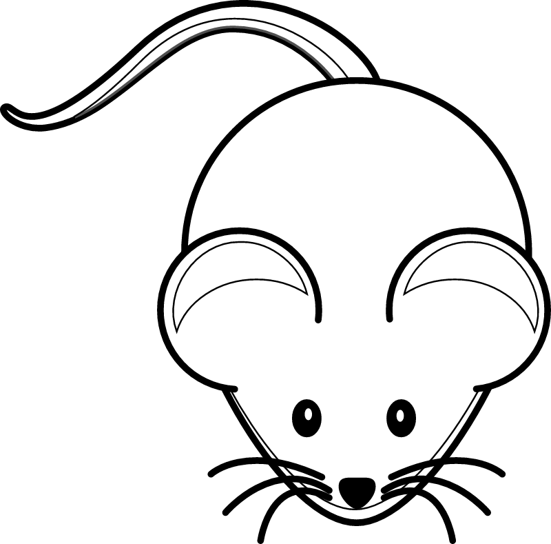 Simple Cartoon Mouse – For Coloring