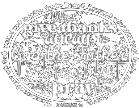 Coloring Page – Colossians 1:3