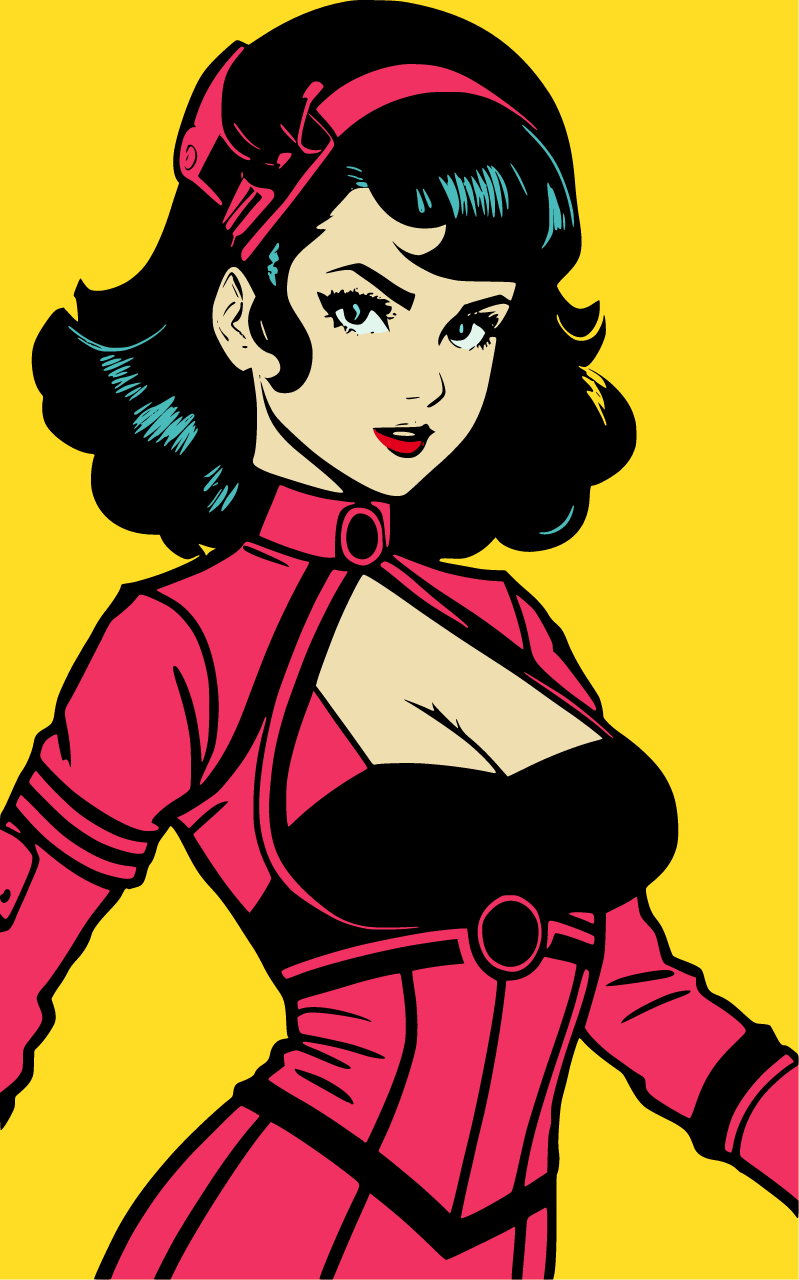 Sci-Fi Woman in Space (Color)