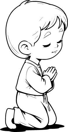 Praying Child - Devotional Pose