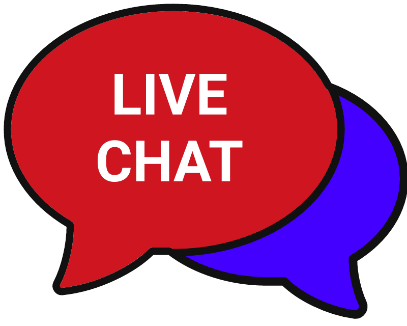 Live Chat Icon: Red & Blue-Purple