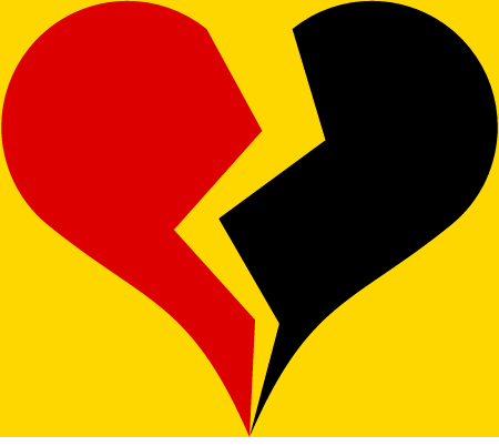 Broken Heart in German Colors